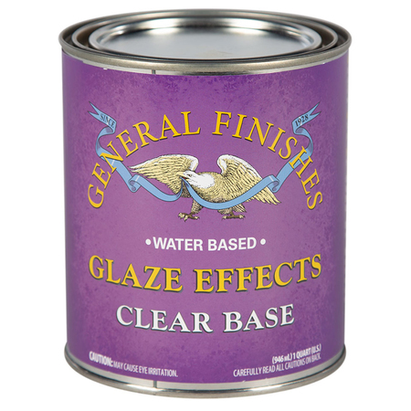 GENERAL FINISHES 1 Qt Clear Glaze Effects Water-Based Translucent Color QTCB